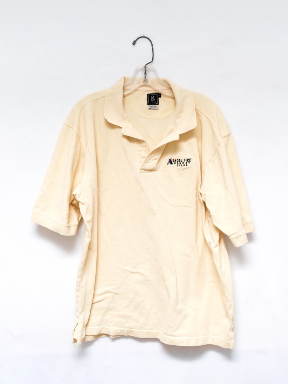 Vintage Men's cotton woven short sleeve polo shirt - Like new - Size M
